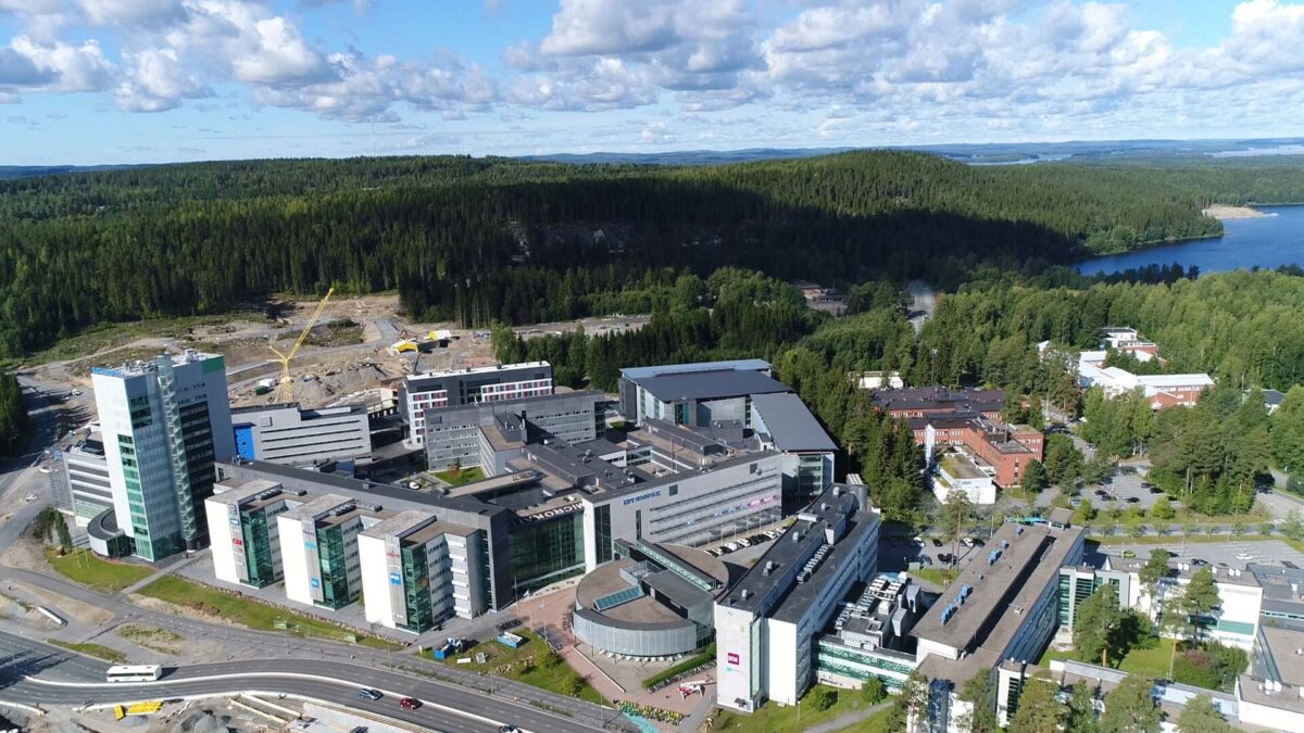 Microkatu campus, ilmakuva, aerial view