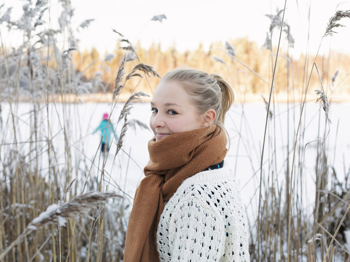 a woman on ice