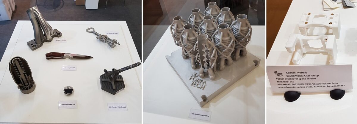 3DFormtech esitteli osastollaan toteutettuja teollisuuden asiakascaseja sekä muovi- että metallipuolen käyttökohteisiin.