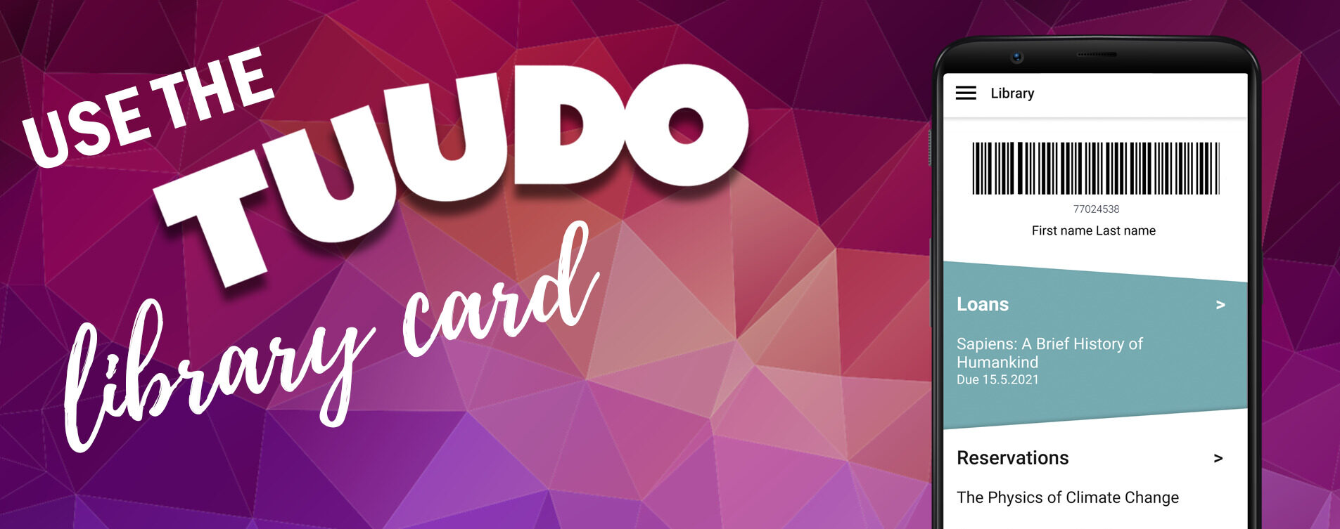New student! Create your library card via Tuudo