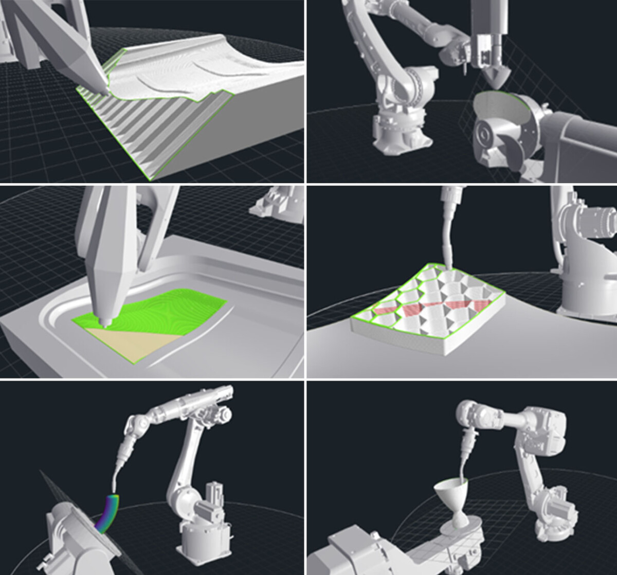 Figure 7 shows sample illustration of different printing strategies in Adaxis Adaone.