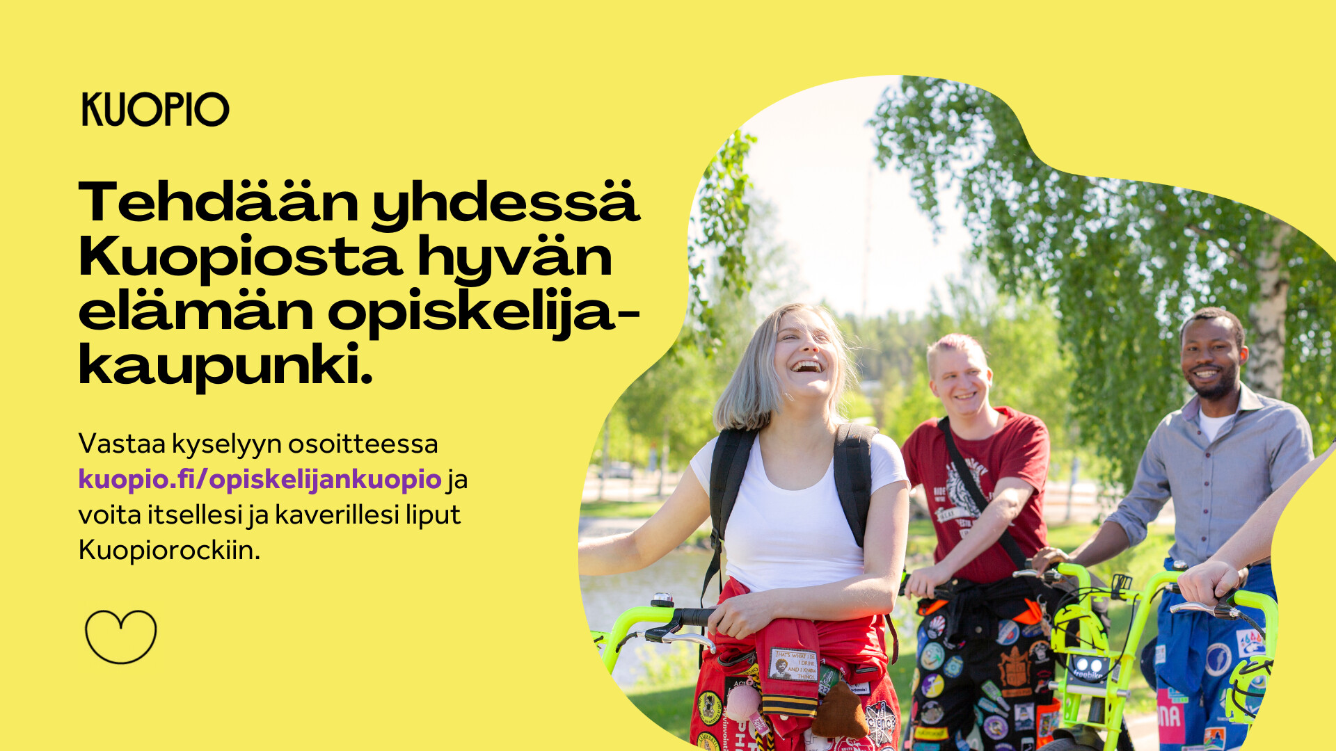 Miten parantaisit Kuopiota opiskelijakaupunkina? Vastaa kyselyyn ja voita liput Kuopiorockiin kahdelle!