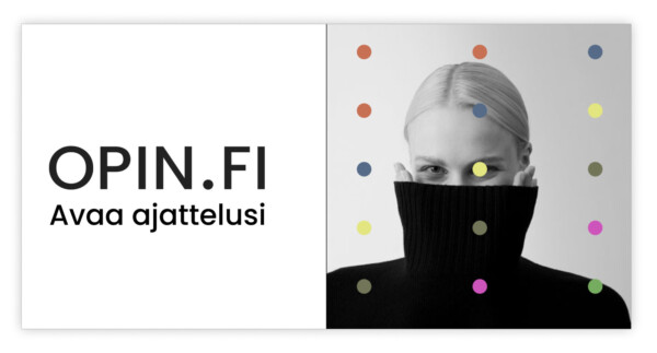 Teksti opin.fi ja naisen kasvokuva.