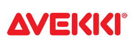 Kuvassa näkyy AVEKKI-logo, jossa sana AVEKKI on kirjoitettu lihavoituna, kursiivilla, punaisina kirjaimina valkoisella taustalla.