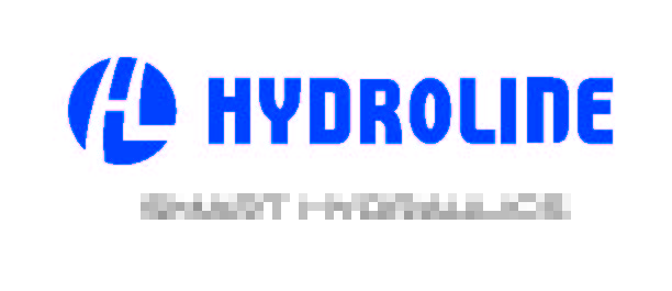 Sininen HYDROLINE-logo, jossa on tyylitelty HL-symboli vasemmalla ja epäselvä teksti yrityksen nimen alla.