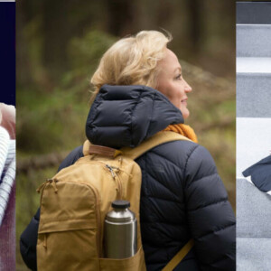 Kollaasi viidestä ihmisestä: pukumies, silmälasipäinen vanhempi nainen, nainen ulkona reppu selässään, nainen vaaleanpunaisessa puserossa ja kuviollisessa hameessa portaissa ja silmälasipäinen mies hymyilemässä ulkona.