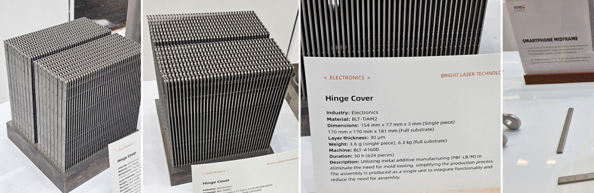 Lähikuvia 3D-tulostamalla valmistetusta kännykän saranasta.