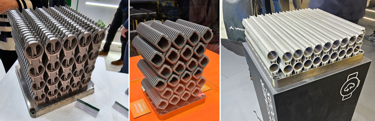 Kuvassa 3D-tulostettuja rannekellojen kellorunkoja eri laitevalmistajilta.